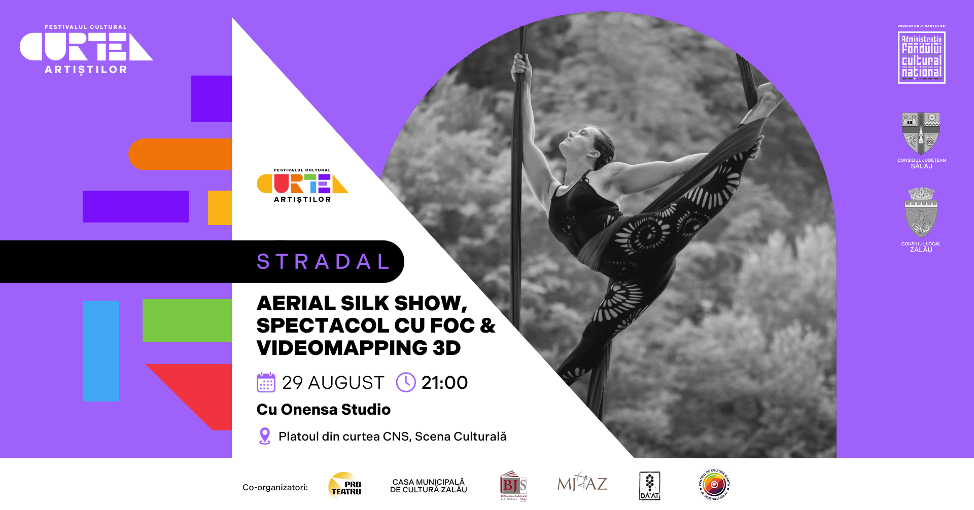 STRADAL: AERIAL SILK SHOW, SPECTACOL CU FOC ȘI VIDEOMAPPING 3D